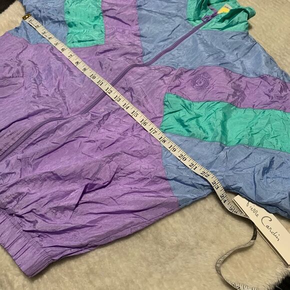 New Pierre Cardin Mens Multi Brute VTG Windbreaker Full Zip Jacket Size Large - Picture 5 of 8